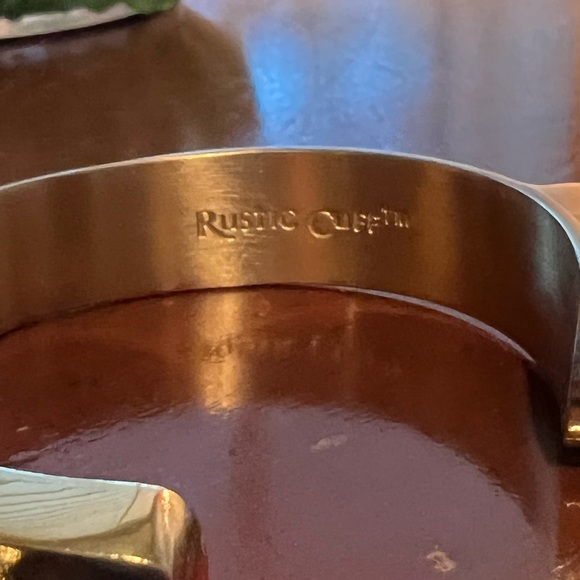 Rustic Cuff Dallas .5 Beaded Copper Confetti Cuff Bracelet Art Deco - Picture 7 of 9